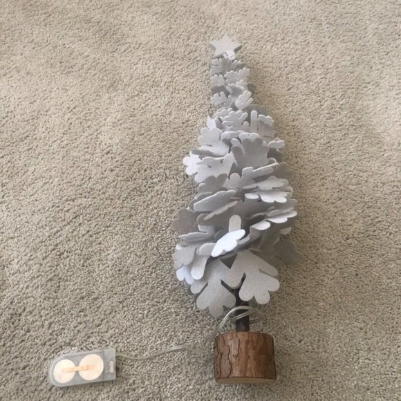 Mini Light Up Christmas Tree 14" Rustic Farmhouse - Picture 6 of 11